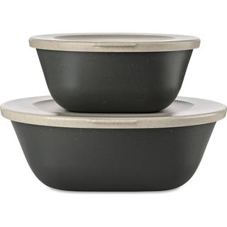 Koziol Connect Kopenhagen skål med låg 2-pak Nature ash grey