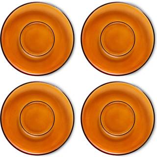 HKliving 70's glassware underkop Ø10,6 cm 4-pak Amber brown