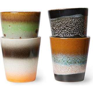 HKliving 70'er ristretto krus 4-pak Good vibes