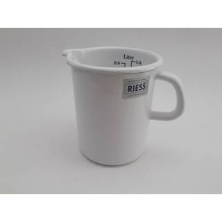Riess Classic Weiß Küchenmaß 0,5 L - Emaille