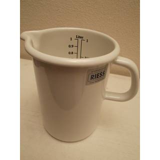 Riess Classic Weiß Küchenmaß 1,0 L - Emaille