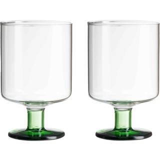 Design Letters Generous vinglas 30 cl 2-pak Clear/Green
