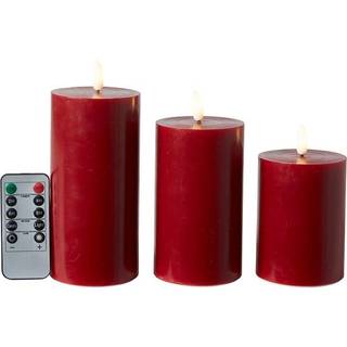 Conzept Electric LED bloklys 3D flamme 3 stk rød