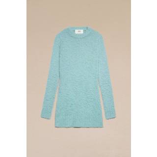 Ami Paris Turtleneck wool-blend minidress - blue - L