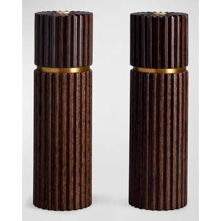 L'Objet Kitchen And Tools - 'Ionic Wood' salt and pepper mill, set of two in Oak Wood