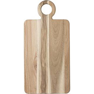 Bloomingville rektangulær acacia træskærebordbakke med cirkelhåndtag naturlige