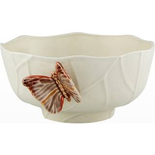 Bordallo Pinheiro Tableware - 'Cloudy Butterflies' salad bowl, light blue in multicolour earthenware