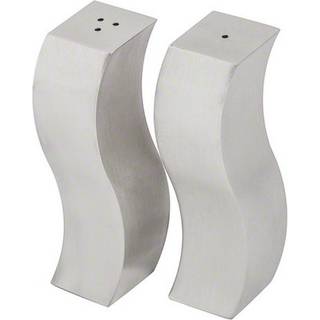 Amerikansk metalcraft DXP4 4 oz bølget salt og peber ryster sølv 1 """" sq. x 4 """" h
