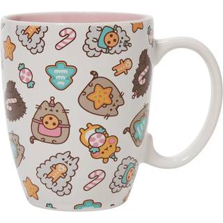 Enesco Pusheen The Cat Christmas Cookies and Friends Pattern Coffee Mug 16 Ounce Multicolor