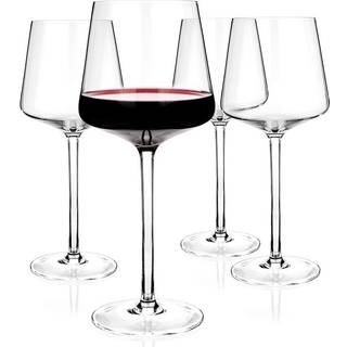 Luxbe - Crystal Wine Glasses 20,5 -ounce s?t med 4 - R?d eller hvidvin Store briller - Pinot Noir - Burgundy - Bordeaux - 600 ml
