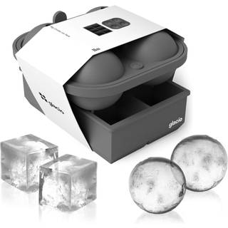 Glacio ballis terningbakke og store isterning forme til whisky langsomt smeltende 100% silikone no-plastisk let frigivelse ideal til gave og hæve