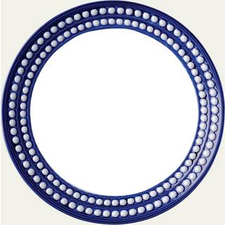 L'Objet Tableware - 'Perlee' dessert plate, blue in Blue Porcelain