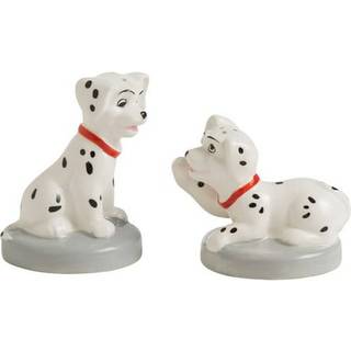 Vandor Disney 101 Dalmatians valpar skulpturerade keramiska salt och peppar set 2 x 3,5 x 2 tum