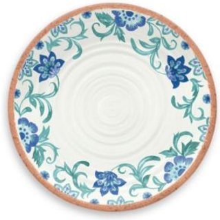 Tarhong Rio Turquoise Floral Dinner Plate 10.5 """" Melamin s?t p? 6