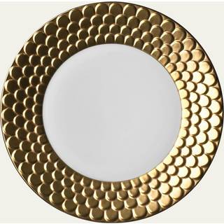 L'Objet Tableware - 'Aegean' dessert plate, gold in Gold Porcelain