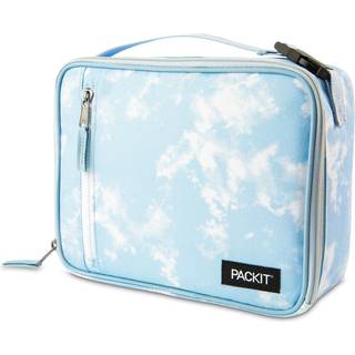 PackIt Frysbar Klassisk Madkasse - Blue Sky, EcoFreeze-teknologi, sammenklappelig og genanvendelig med lynlåslukning og forreste lynlåslomme