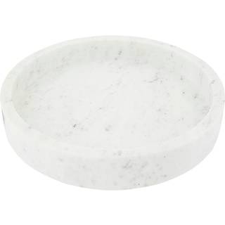Kreativ co-op minimalistisk runde udsk?rne marmorbakke eller charcuterie br?t hvid 12 """"