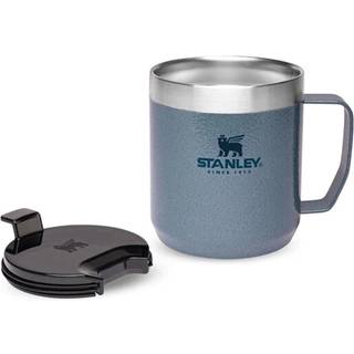 Stanley Stay Hot Camp Mug - Holdbar 18/8 Rustfrit st?l Isoleret krus - Splashfri Tritan Drink -Thru Lid - 12 Oz - Hammertone Silver