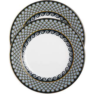 La DoubleJ Tableware - 'Odysseus' dinner plate, set of two in multicolor 100% PORCELAIN