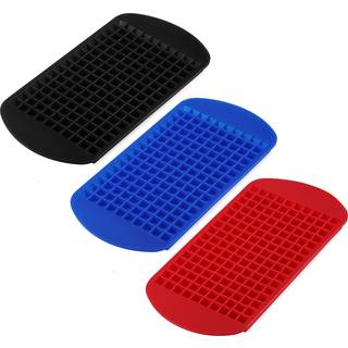 Ægte mini silikone bakke miniature isterninger form til sæbe stearinlys jell-o opvaskemaskine sikkert sæt med 3 assorteret