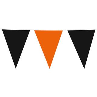 Orange og sort vimpelguirlande, stor