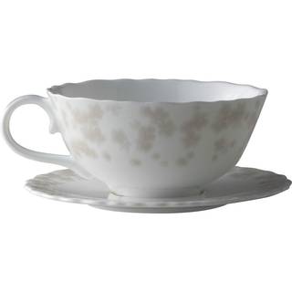 Wik & Walsøe Slåpeblom Tekop 30 Cl Med Underkop Varm Grå - Tekopper Benporcelæn Varmgrå - 55219