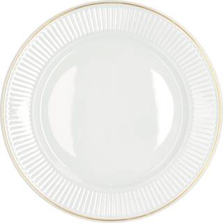 Pillivuyt - Plissé Flat Plate 28 cm Ovenproof Porcelain - Spisetallerkner - Hvid