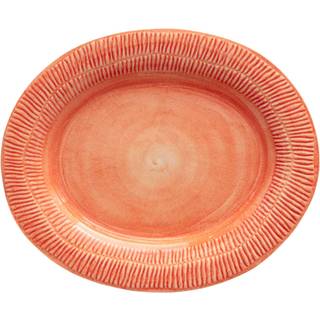 Mateus Stripes Fad 35x30 Cm - Serveringsfad Keramik Orange - EOR04ST