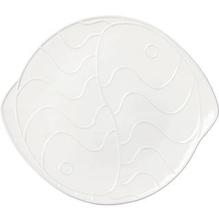 Broste Copenhagen Pesce fad 30x34,6 cm Transparent white