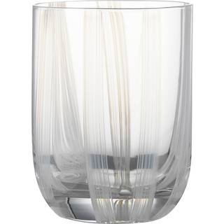 Normann Copenhagen - Stripe Glass, 39 cl - White Stripes - Drikkeglas - Hvid