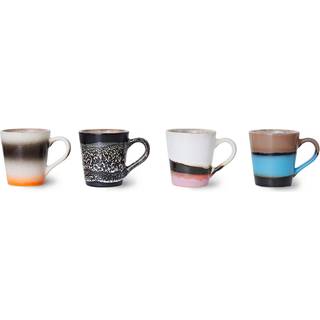 HKliving 70'er espresso krus 4-pak Funky
