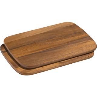 Serveringsplade/ostebakke i Acacia Wood, 28x20 cm, 2-pack - Zassenhaus