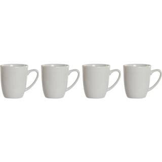 DKD Home Decor 4 Dele krussæt DKD Home Decor Hvid Porcelæn 330 ml 12 x 10 x 9 cm
