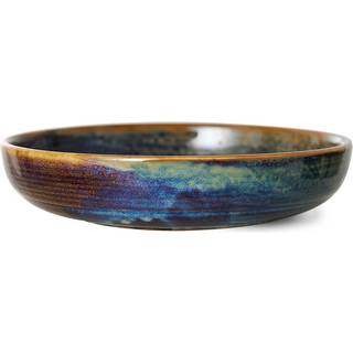 HKliving Home Chef dyb tallerken medium Ø19,3 cm Rustic blue