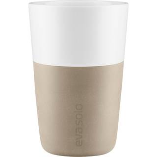 Cafe Latte-krus 2 stk, pearl beige