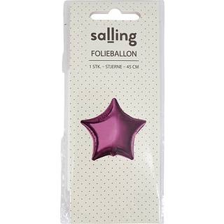 Salling folieballon stjerne Ø: 45 cm - pink (På lager i butik)