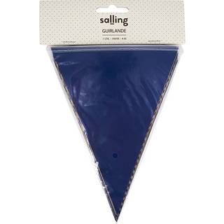 Salling guirlande med vimpelflag L: 4 meter - Blå (På lager i butik)
