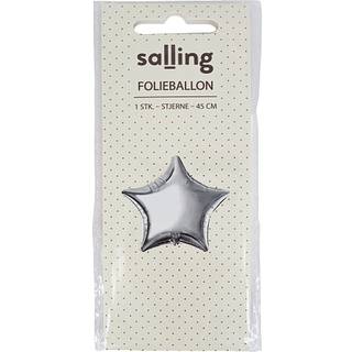 Salling folieballon stjerne Ø: 45 cm - sølvfarvet (På lager i butik)