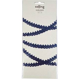 Salling guirlande i papir L: 4 meter - Blå (På lager i butik)