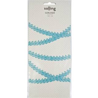 Salling guirlande i papir L: 4 meter - Lyseblå (På lager i butik)
