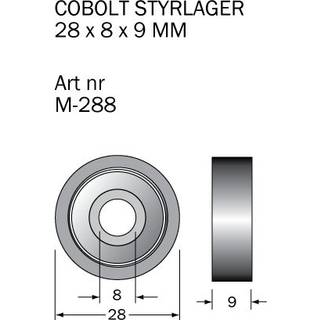 Cobolt Styreleje til fræseværktøj M-288, 28x8 mm