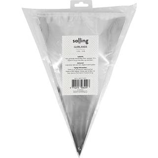 Salling guirlande med vimpel L:10 meter - sølvfarvet (På lager i butik)