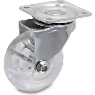 Jasa Møbelhjul Transparent Ø50 mm Drejelig