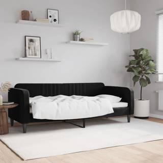 Daybed Velour Sort - uden madras / 80 x 200 cm