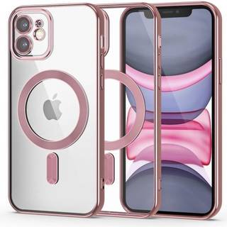 iPhone 11 Tech-Protect MagShine Bagside Cover - MagSafe Kompatibel - Gennemsigtig / Rose Gold