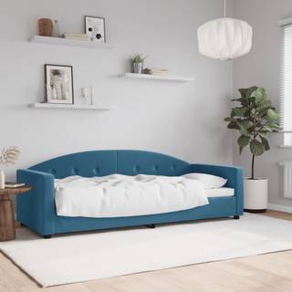 Daybed Velour Blå - uden madras / 80 x 200 cm