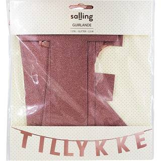 Salling guirlande "tillykke" L: 2,5 meter - Rosegold (På lager i butik)