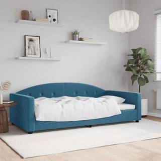 daybed 100x200 cm velour blå