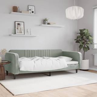 daybed 90x190 cm velour mørkegrå
