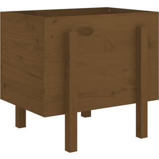 plantekasse 62x50x57 cm massivt fyrretræ gyldenbrun